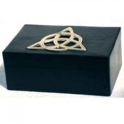 scatola porta tarocchi con triquetra