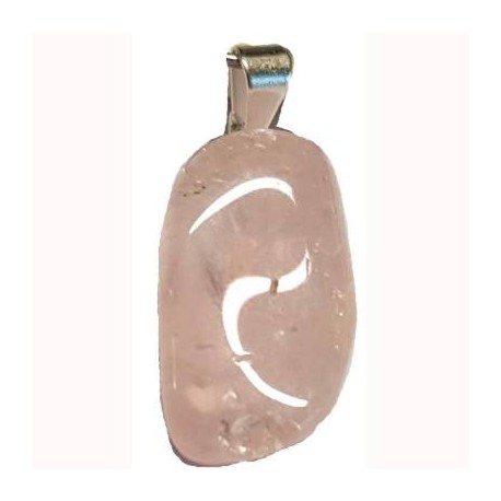 Ciondolo in pietra quarzo rosa