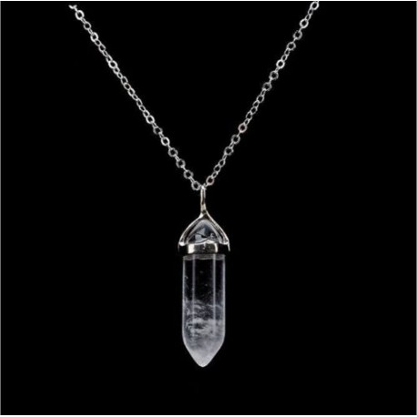 Collana Con Ciondolo Naturale trasparente