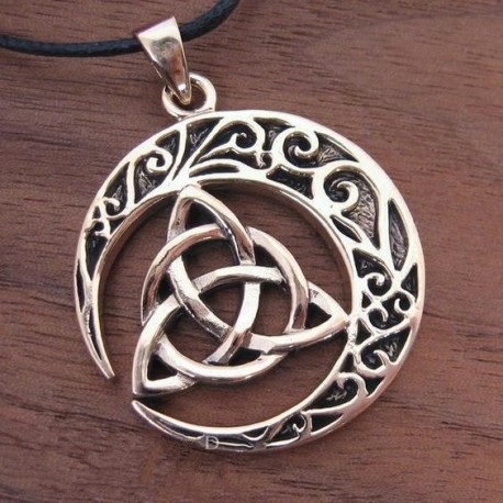 Ciondolo celtico triquetra con ametista gioiello esoterico labradorite o pietra di luna arcobaleno collana nodo celtico Gioielli Collane Ciondoli 