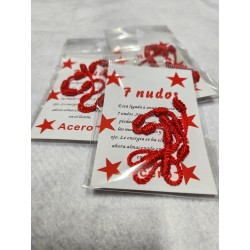 bracciale 7 nodi rosso